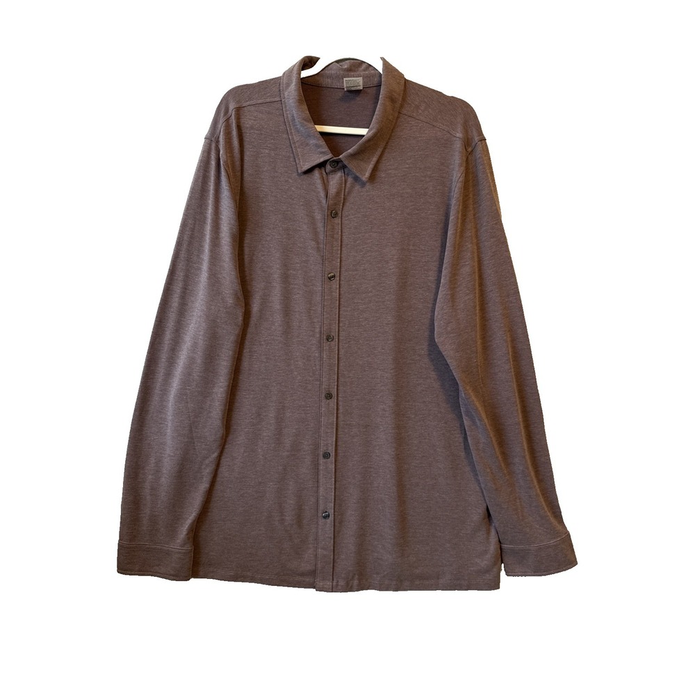 All In Motion‎ Long Sleeve Lyocell Knit Button Up Shirt Womens XXL Purple Travel